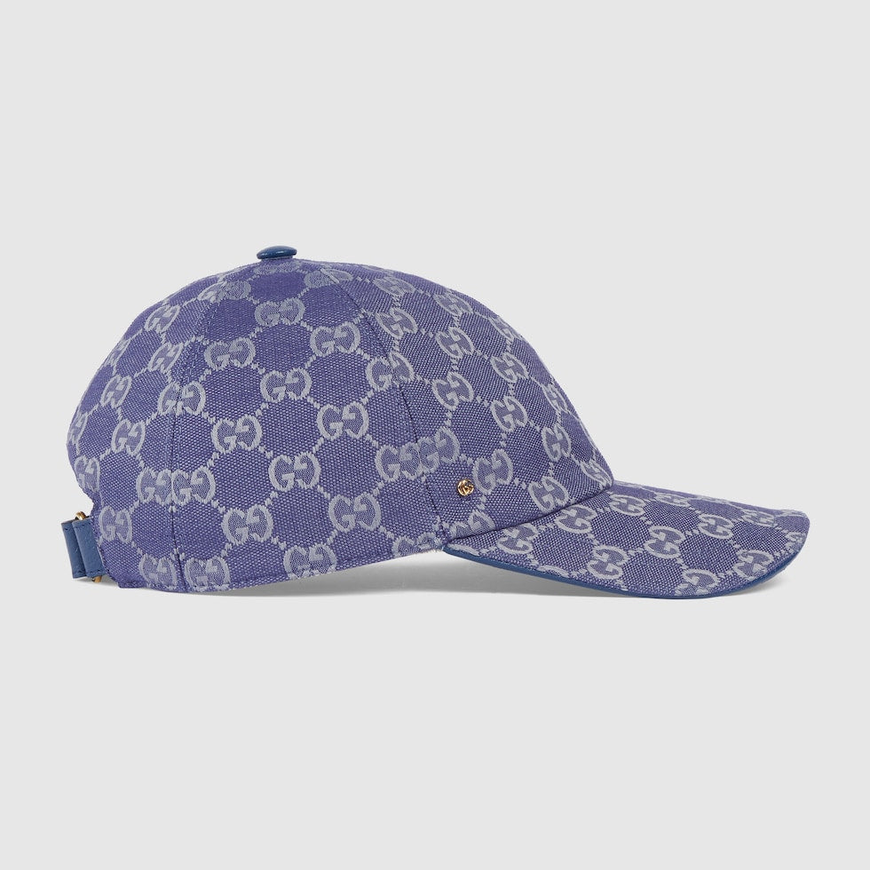 CASQUETTE EN TOILE GG Bleu gris