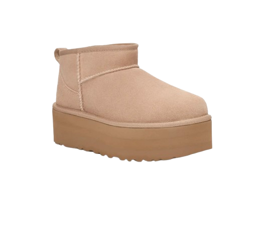 UGG Botte Classic Ultra Mini à plateforme Beige