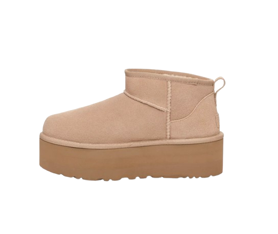 UGG Botte Classic Ultra Mini à plateforme Beige